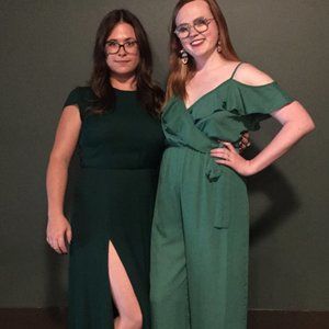 Reformation Gavin Dress - Emerald, Size 10